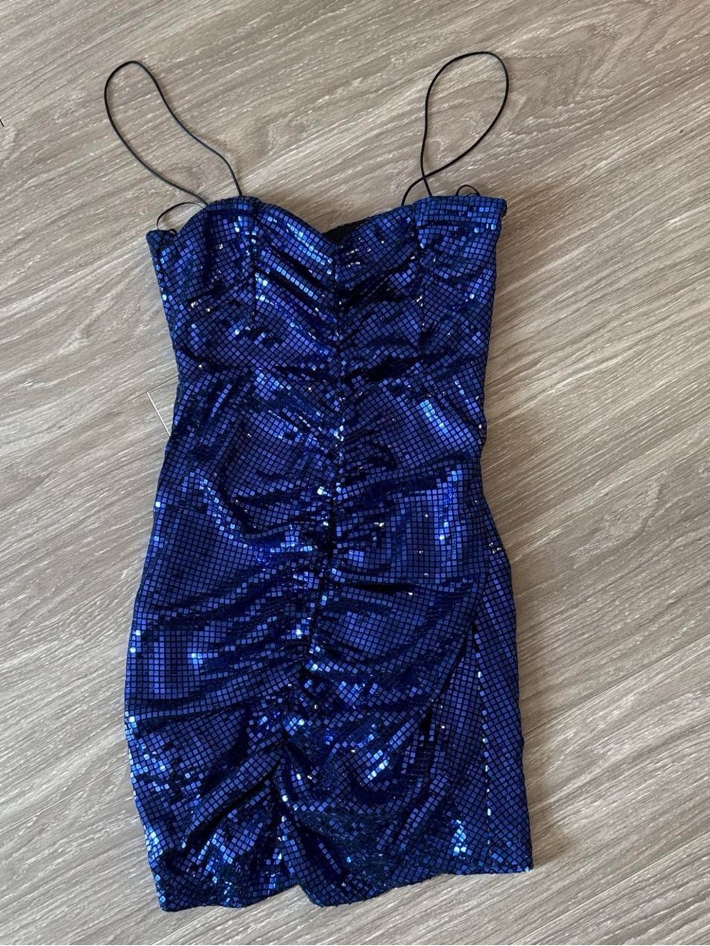 Zara Blue Sparkly Mini Dress